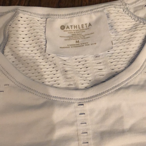 Athleta light blue top with mesh partial back - Picture 2 of 4